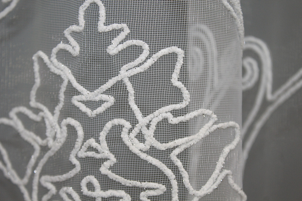 Тюль фатин з вишивкою, колір білий 1419т Київ - фото 6