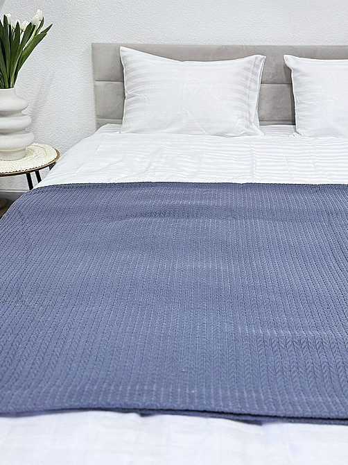 Ecotton Покривало Ecotton Pique 180х230 см натуральне сіре Grey в крафтовій подарунковій коробц Коломыя - изображение 1