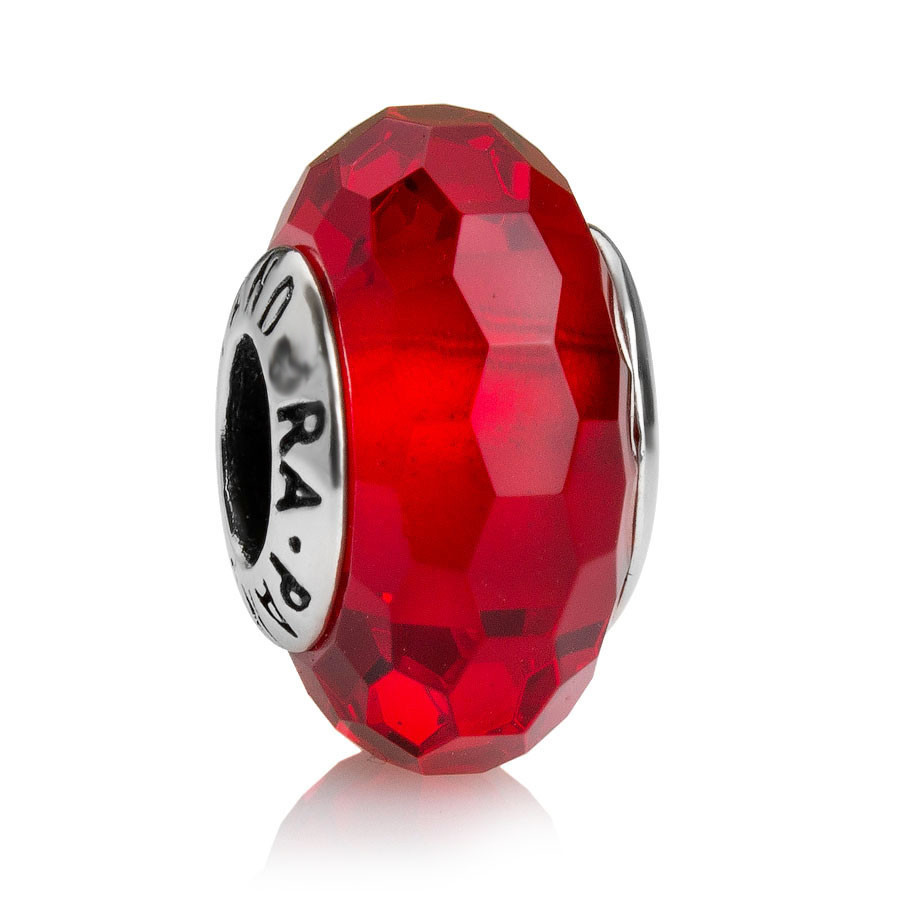 Срібна намистина Пандора    "Червоний мурано" MasterSem Київ - фото 1