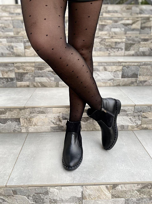 Жіночі черевики Odzi чорні натуральна шкіра висота 9см 36р.(2056) Коломыя - изображение 3