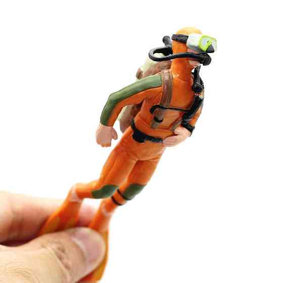 Аквалангіст декор в акваріум 125 на 40 мм помаранчевий Київ