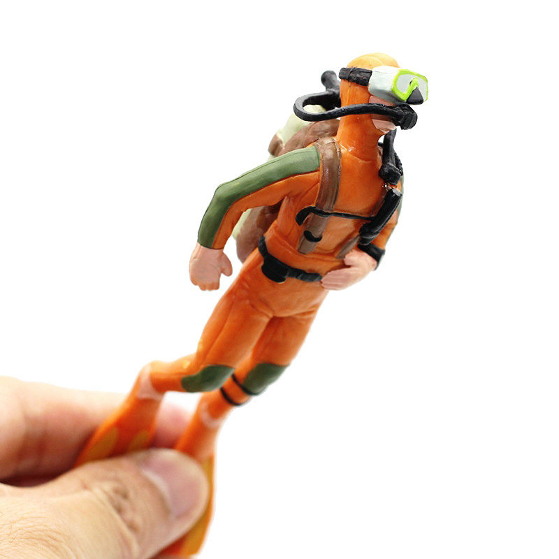 Водолаз декор в аквариум 125 на 40 мм оранжевый Киев - изображение 6