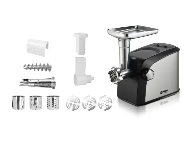 Электрическая мясорубка BITEK BT-3700 4200 Вт с насадками для колбас, кеббе, овощерезкой и соковыжим Киев - изображение 4