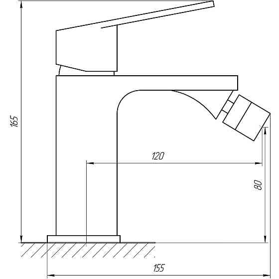 Смеситель для биде TOPAZ LEXI TL 21601-H57-BL (000021535) Киев