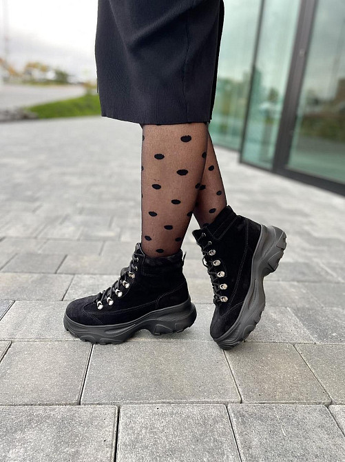 Черевики жіночі RONE чорні замша натуральна весна-осінь 36р. (2778) Коломыя - изображение 4