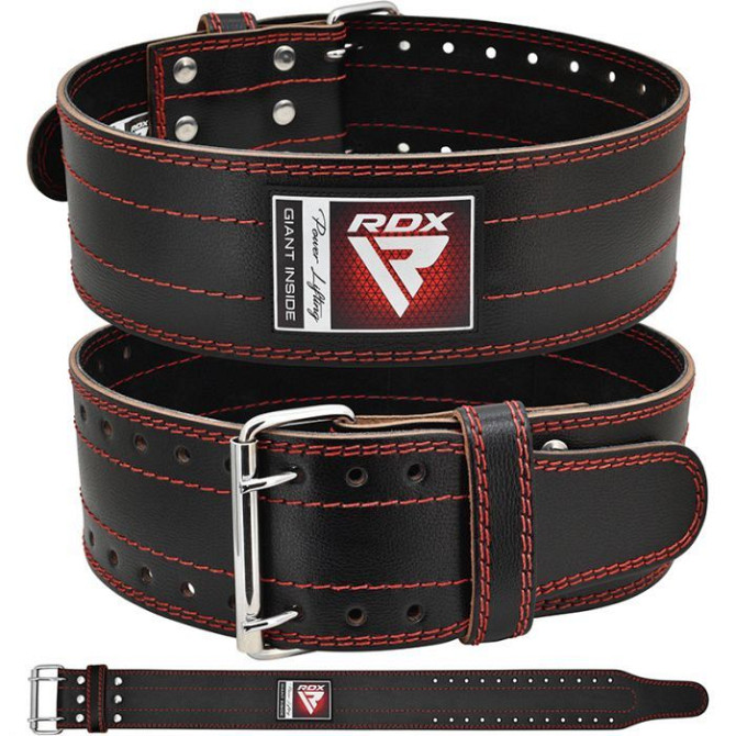 Пояс для важкої атлетики RDX Leather Black L Каменское - изображение 1