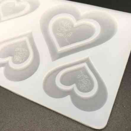 Молд силиконовый Сердечка 230 на 115 мм серый Киев