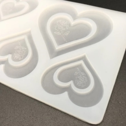Молд силиконовый Сердечка 230 на 115 мм серый Киев - изображение 3