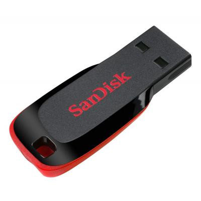 USB флеш накопичувач SanDisk 64GB Cruzer Blade Black/red USB 2.0 (SDCZ50-064G-B35) Вінниця - фото 2