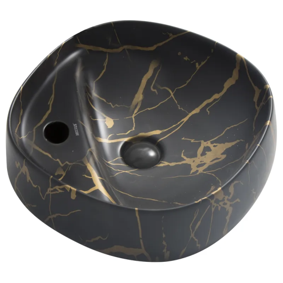 Раковина накладна MIXXUS PREMIUM WAVE-0201 MARBLE 430х430х150mm з отвором під змішувач   ( MP6536 ) 29645 Харків