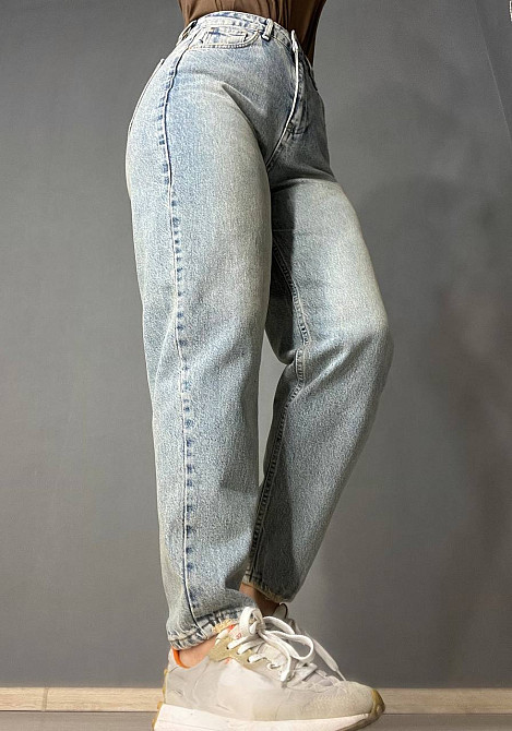 Джинси жіночі Mikaletta 3249-13254 MOM RELAX jeans банани висока посадка стрейчеві блакитні , блакитний, З4, 34, 100 см, 126 см Київ - фото 15