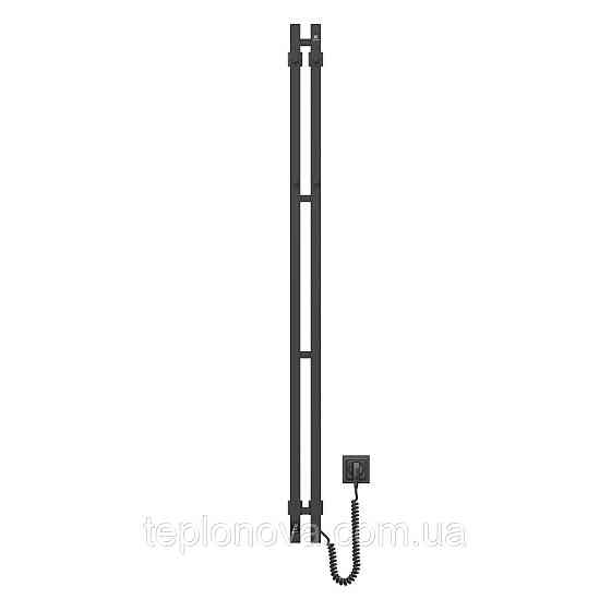 Полотенцесушитель Navin Силуэт Квадро 90х1500 Sensor правый, чёрный муар Черновцы