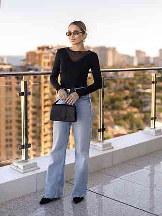 Жіноча кофтинка з декольте сітка "Annabel" | Норма і батал Чорний, 54-56 Київ