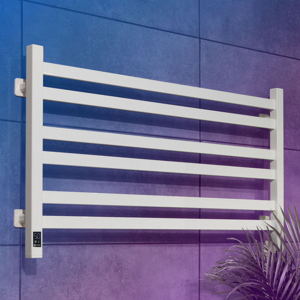 Рушникосушка електрична NAVIN Авангард 900х500 Sensor правобічна з таймером, біла Київ - фото 3