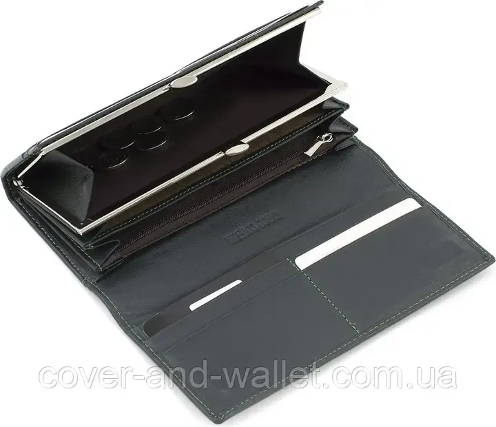 Женский кожаный кошелёк на магнитах красного цвета Marco Coverna MC 1411 Зеленый Киев - изображение 8