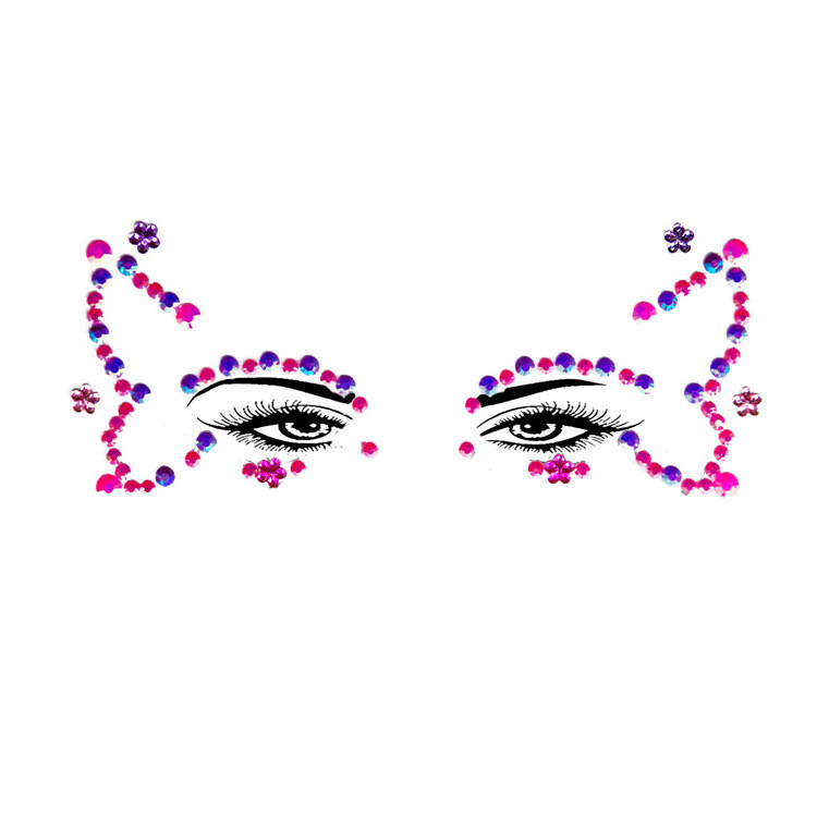 Самоклеючі стрази для макіяжу one size рожевий Київ - фото 1