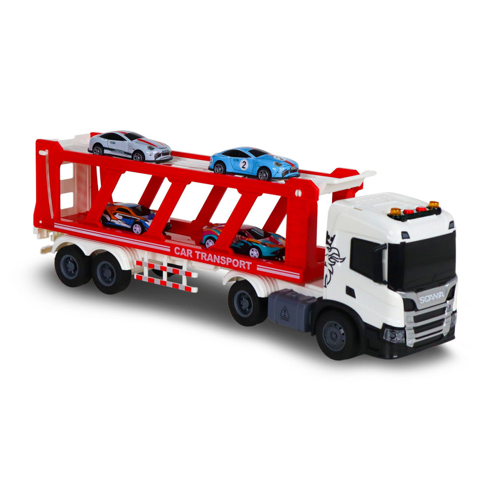 Ігровий набір серії Large Truck – Автоперевізник Scania (4 машини, світло, звук) Дніпро - фото 11