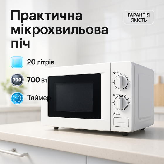 Надежная микроволновка, Микроволновая печь для домашнего использования, Бюджетная микроволновая печь FM-14 Львов