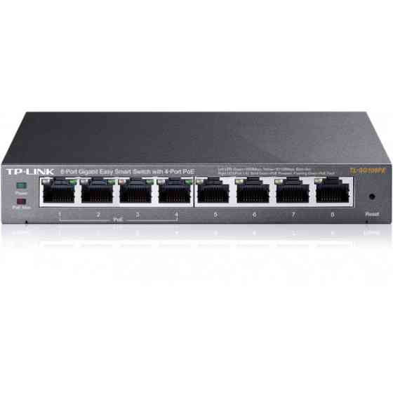 Комутатор TP-Link TL-SG108PE, 8 x 10/100/1000 RJ45, керований (TL-SG108PE) Киев