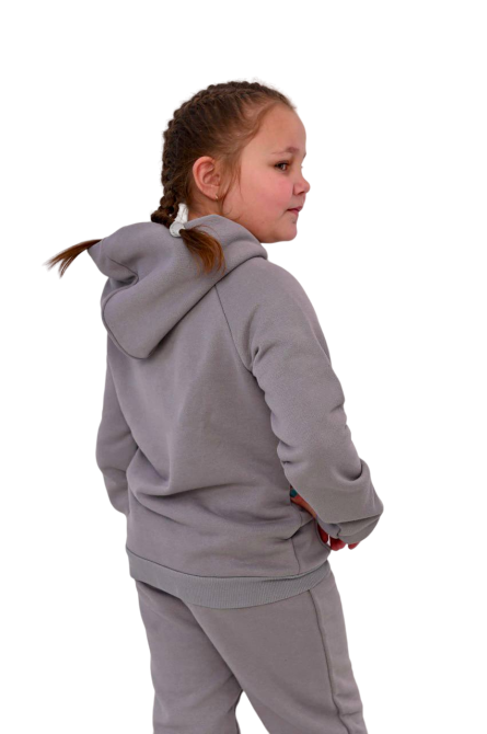 Теплый спортивный костюм детский с начесом Серый 134 Харьков - изображение 5