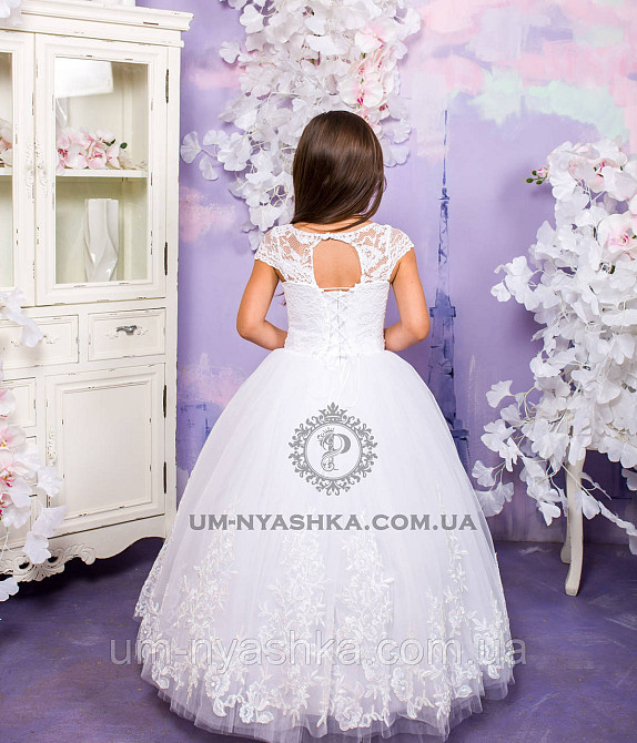 Длинное нарядное платье Дианочка Белое на 4-5, 6-7 лет Кривой Рог - изображение 4