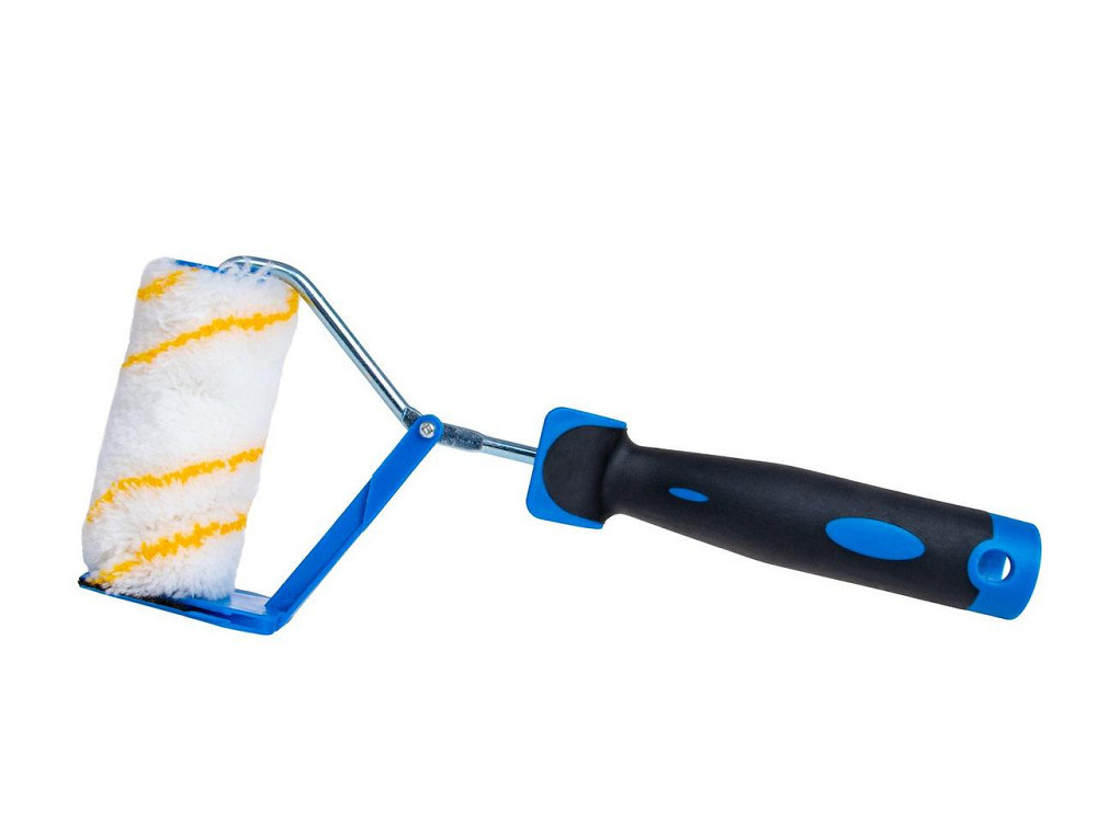 Малярний валик "GeKo" з ручкою 2К для фарбування країв, полікрил  30х100 / 6 мм Київ - фото 3