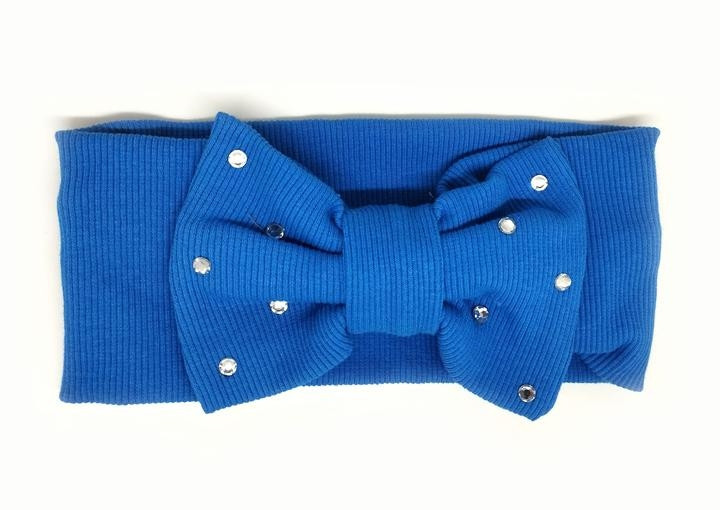 Повязка с бантом на голову синяя Киев - изображение 1