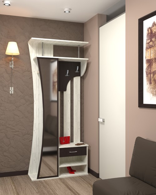 Прихожая Соло-8, Дуб Крафт Белый/Венге Магия, 900/330/2100 Львов - изображение 1