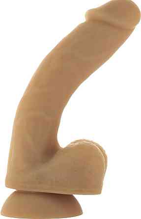 Гнучкий фалоімітатор на присосці ADDICTION — ANDREW 8″ Silicone Dong — Caramel, віброкуля в подаруно Sex Aura Київ