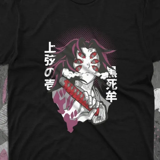 Футболка для подростка мальчика с принтом Клинок, рассекающий демонов Кокушибо Размер 160 Anime10401 Днепр