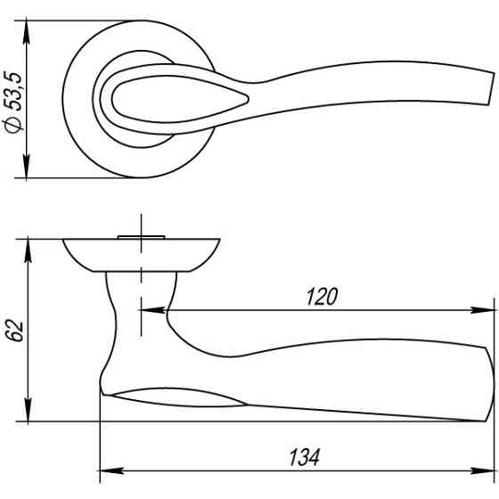 Ручка раздельная Punto (Пунто) RUMBA ABG-6 Зеленая бронза Киев