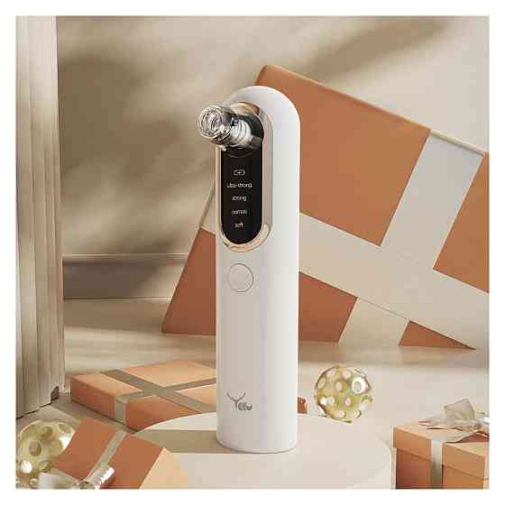 Вакуумний очищувач пор комедонний екстрактор Yccu Blackhead Remover Y002 Білий 4 насадки 4 режими USB зарядка ABS Київ