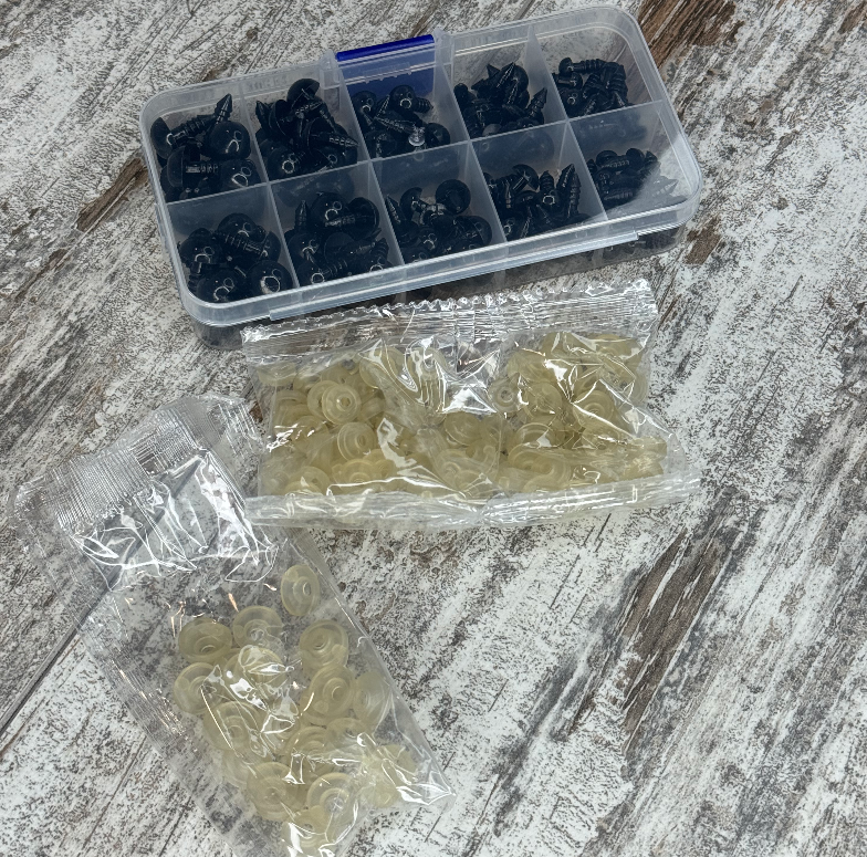 Пластиковые глаза для мягких игрушек 6-12 мм винтовые с креплением комплект 100 шт Киев - изображение 2