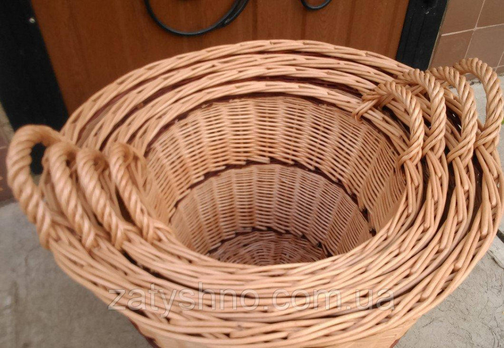 Набір плетених кошиків з ручками Київ - фото 7