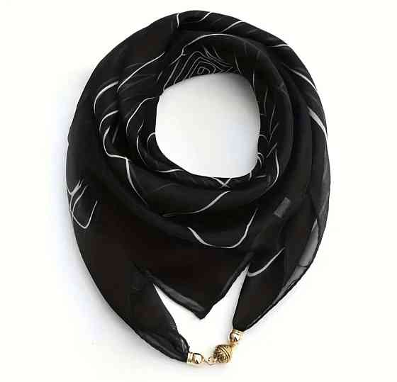 Шарф жіночий з магнітною застібкою Чорний Сміла