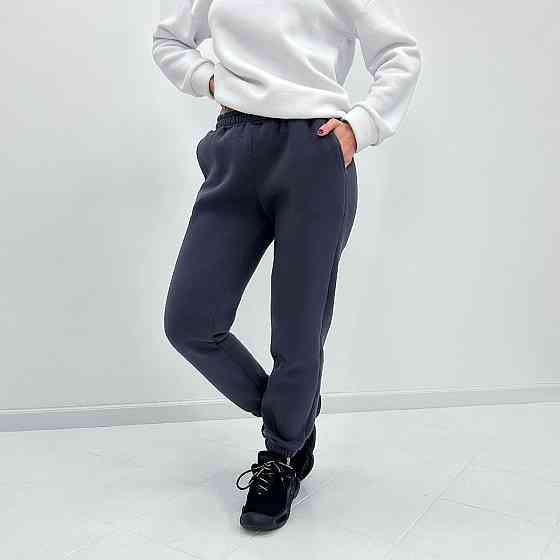 Жіночі спортивні штани на флісі "Mirage" Турція оптом | Норма і батал Графіт, 50-52 Київ