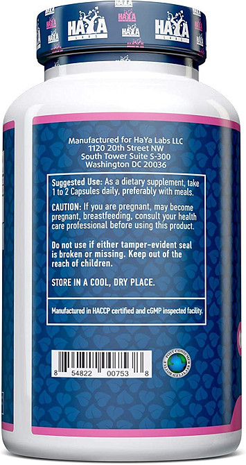 Биотин Haya Labs Biotin 500 mcg 60 caps Луцк - изображение 2