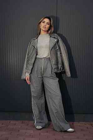 Женская косуха с потертостями оверсайз Серый M Харьков