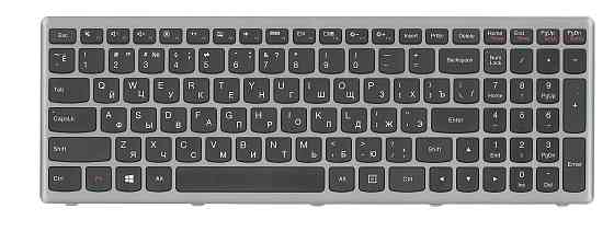 Клавиатура для ноутбука Lenovo Ideapad (Z500) Black, (Gray Frame) RU Вінниця