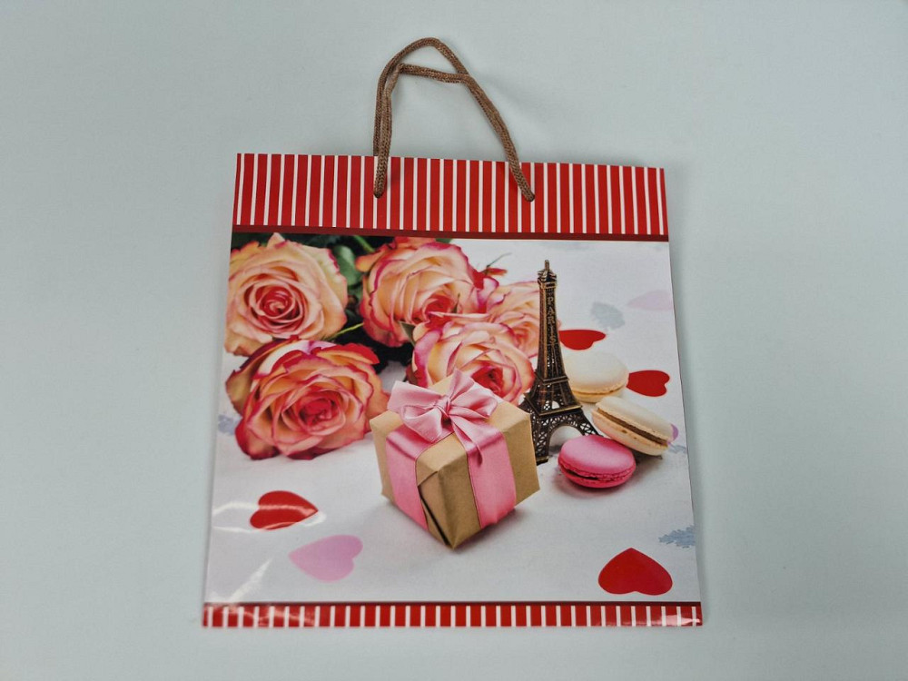 Пакет паперовий подарунковий квадратний 23*24*10 (артKV-220) (12 шт.) Харків - фото 4