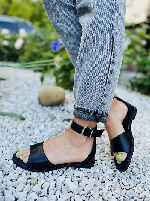 MOD GAR Босоніжки жіночі MOD GAR 347-2 чорні (літо, шкіра натуральна) (5078) 40 Коломия - фото 1