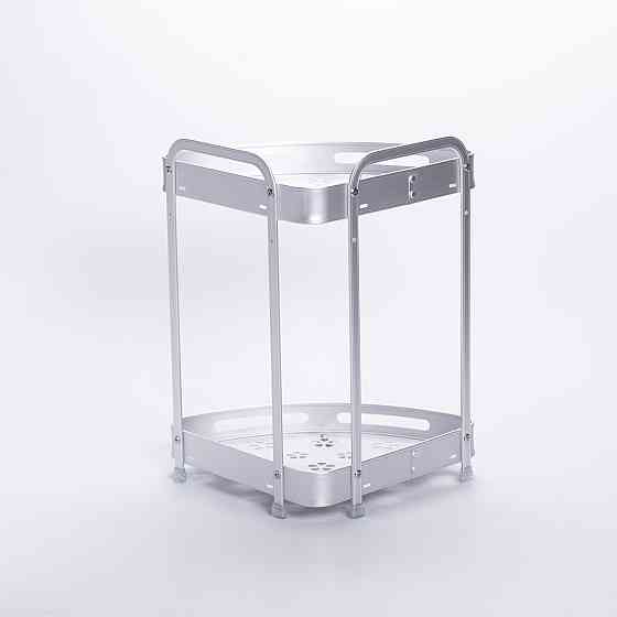 Алюмінієва кутова полиця для ванної двоярусна універсальна HP-46-3 Коломыя