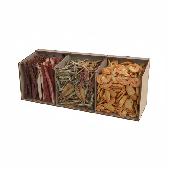 Диспенсер EKOSTAR для конфет, снеков, орехов, крупы на 3 ячейки Киев