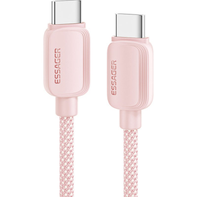 Дата кабель USB-C to USB-C 1.0m 100W pink Essager (EXCTT1-WL04-P) Вінниця - фото 1