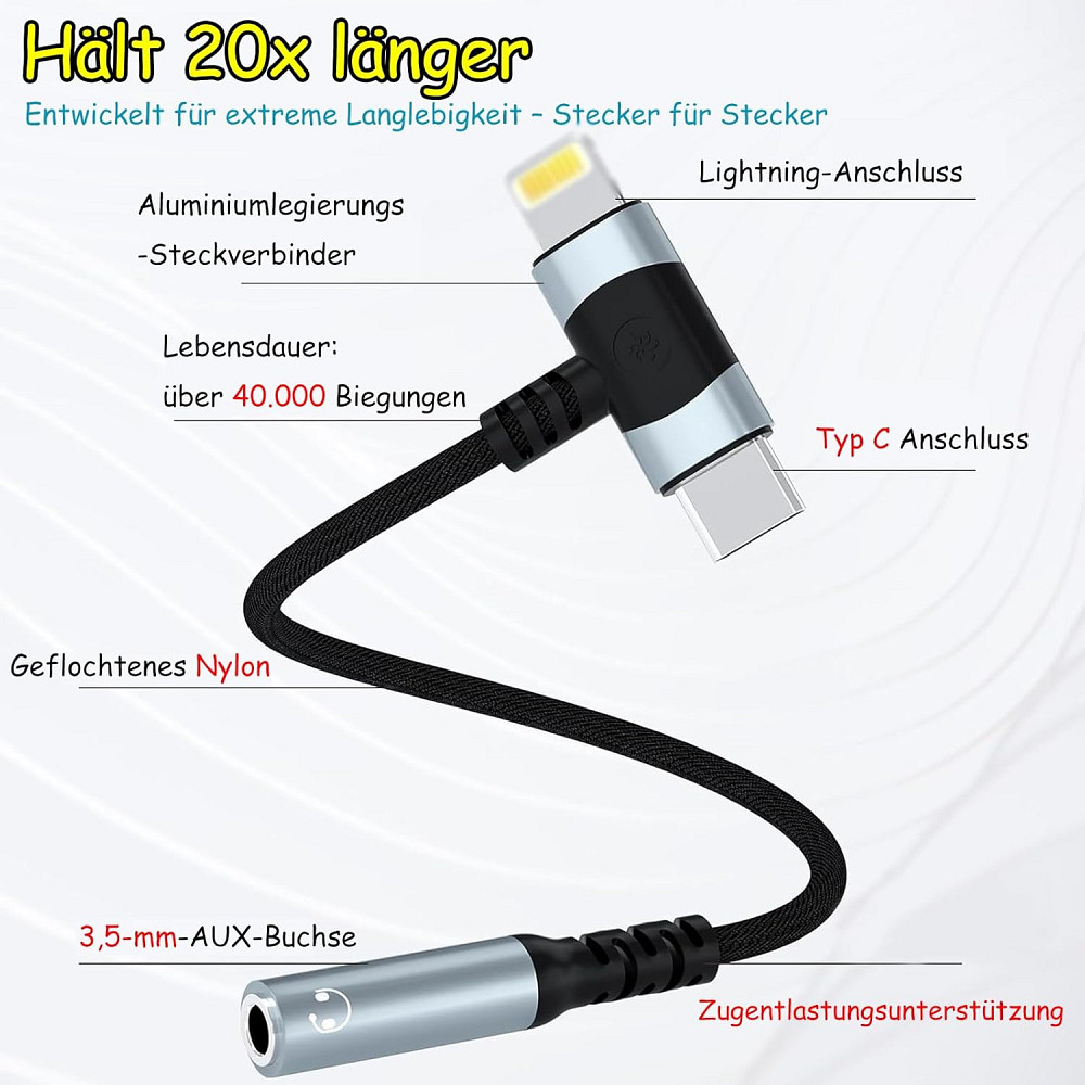 Адаптер Leloco 2‑in‑1 USB‑C + Lightning Луцьк - фото 3