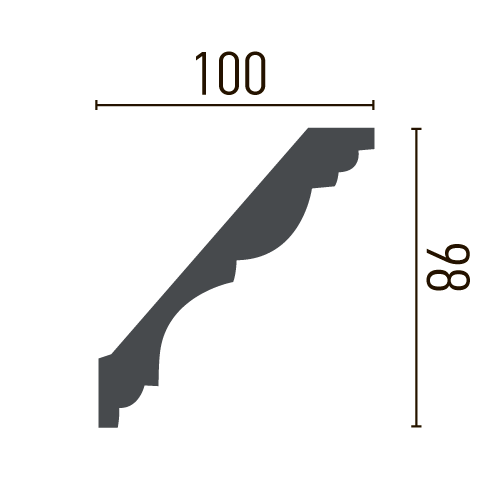 Карниз полиуретановый гладкий Gaudi Decor P 202 Днепр