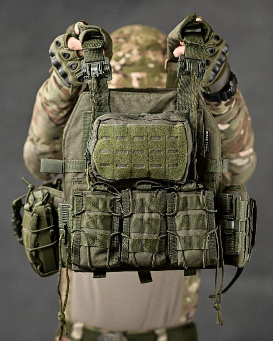 Плитоноска SINGLE SWORD олива 4 точки швидкого скидання Одеса - фото 1