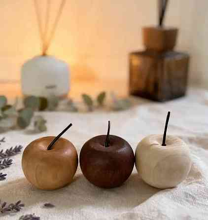 Набір деревʼяних арома-дифузорів у формі яблук, 3 шт Київ