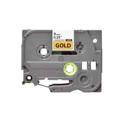 Лента для принтера этикеток UKRMARK B-T821P, ламинированная, 9мм х 8м, black on gold, аналог TZe821 (900552) Винница