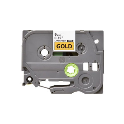 Лента для принтера этикеток UKRMARK B-T821P, ламинированная, 9мм х 8м, black on gold, аналог TZe821 (900552) Винница - изображение 2